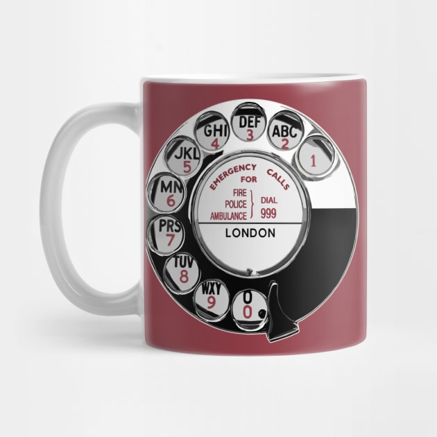 Retro British Rotary Dial Phone by DrumRollDesigns